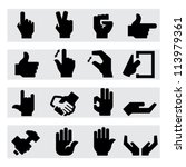hands icons | Shutterstock .eps vector #113979361
