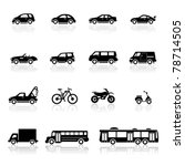 icons set vehicles | Shutterstock .eps vector #78714505