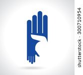 creative hand icon  a teamwork... | Shutterstock .eps vector #300710954