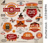halloween vintage set   labels  ... | Shutterstock .eps vector #115548994