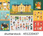school theme set. back to... | Shutterstock .eps vector #451220437