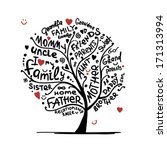 family tree sketch for your... | Shutterstock .eps vector #171313994