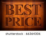 "best price" word on wood... | Shutterstock . vector #66364306