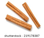 Cinnamon Sticks On White...
