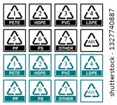 recycling symbols plastic... | Shutterstock .eps vector #1327740887
