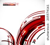Abstract Vector Red And Black...