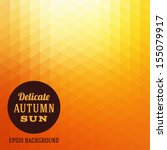 autumn sun triangle vector... | Shutterstock .eps vector #155079917