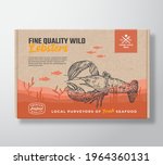 fine quality seafood cardboard... | Shutterstock .eps vector #1964360131