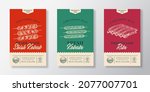 meat abstract vector packaging... | Shutterstock .eps vector #2077007701