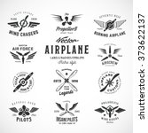 Vintage Vector Airplane Labels...