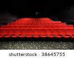 Cinema seats in a movie theater