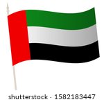 vector waving flag on a... | Shutterstock .eps vector #1582183447