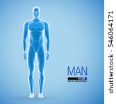 3d standing man  full length ... | Shutterstock .eps vector #546064171
