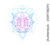 mystical geometry symbol.... | Shutterstock .eps vector #1439738291
