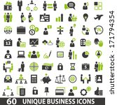 set of 60 business icons. | Shutterstock .eps vector #171794354