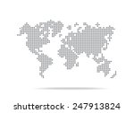 dot world map isolated on the... | Shutterstock .eps vector #247913824