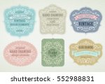 hand drawing vintage flourishes ... | Shutterstock .eps vector #552988831