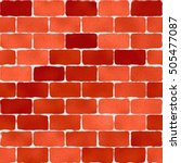 Bright Red Brick Wall Pattern ...