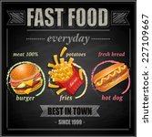 fast food menu   vector... | Shutterstock .eps vector #227109667