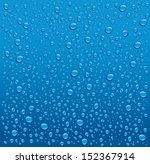 water drops on blue background | Shutterstock .eps vector #152367914