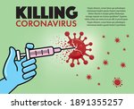 syringe with vaccine killing... | Shutterstock .eps vector #1891355257