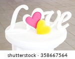 the word love on a pedestal... | Shutterstock . vector #358667564