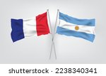 France vs Argentina, world Football 2022, World Football Competition championship match country flags. vector illustration EPS.
