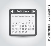 vector calendar template for... | Shutterstock .eps vector #124260541