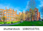 Small photo of MANCHESTER, ENGLAND, APRIL 11, 2017: View of the sackville gardens next to the shena slmon campus in Manchester, England