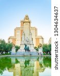 Small photo of Monument of Don Quixote and Sancho Panzo on the Plaza de Espana, Madrid, Spain.