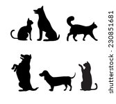 cats and dogs set  vector... | Shutterstock .eps vector #230851681