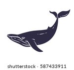 Vector Whale Silhouette...