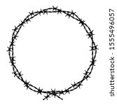 Barbed Wire Wreath Vector...