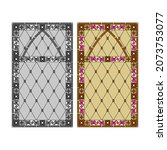 gothic windows. vintage frames. ... | Shutterstock .eps vector #2073753077