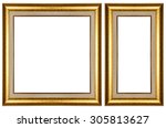 antique picture frames on white ... | Shutterstock . vector #305813627