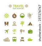 vector flat icon set   travel | Shutterstock .eps vector #257276767