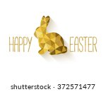 Happy Easter Banner In Low Poly ...