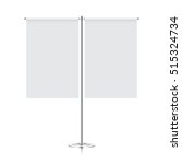 white blank table flag mock up | Shutterstock . vector #515324734