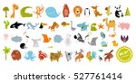 big vector set of animals.  | Shutterstock .eps vector #527761414