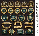 luxury golden design badges and ... | Shutterstock .eps vector #1067935337