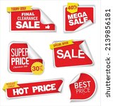 modern colorful sale stickers... | Shutterstock .eps vector #2139856181