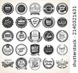 retro vintage badges and labels ... | Shutterstock .eps vector #2140321631