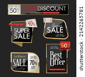 collection of super sale badges ... | Shutterstock .eps vector #2142265781