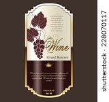 wine label | Shutterstock .eps vector #228070117