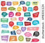 modern sale stickers and tags... | Shutterstock .eps vector #698331124