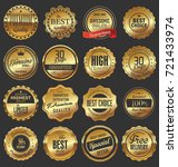 luxury retro badges gold and... | Shutterstock .eps vector #721433974