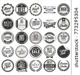 retro vintage badges vector... | Shutterstock .eps vector #773295304