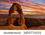 Delicate Arch At Sunset In...
