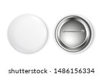 mockup set of blank white round ... | Shutterstock .eps vector #1486156334