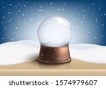 empty christmas snow globe... | Shutterstock .eps vector #1574979607